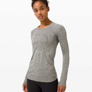 Lululemon Size 6 grey long sleeve swiftly tech